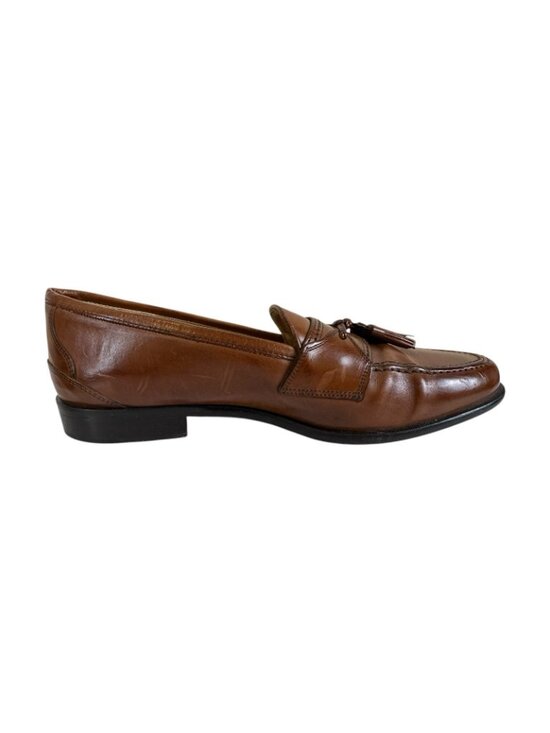 Johnston Murphy Cellini Mens 11M Brown Leather Tassel Loafer Dress Classic Slip